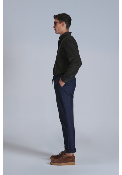 Lufian Water Erkek Basic Gömlek Slim Fit Yeşil Yeşil 112010664100600