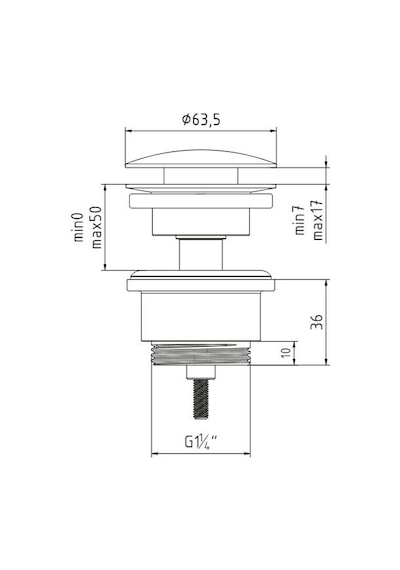 Eca Yak 102199626 Bas Bırak Taşmalı Taşmasız Lavabo Sifon Başlığı Krom