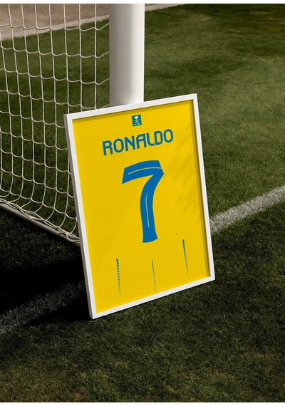 Ronaldo R7 7 Poster Tablo Beyaz Çerçeveli