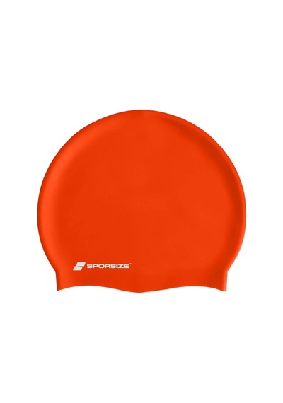 Silicone Swimming Cap - Deniz Ve Havuz Silikon Yüzücü Bonesi Turuncu