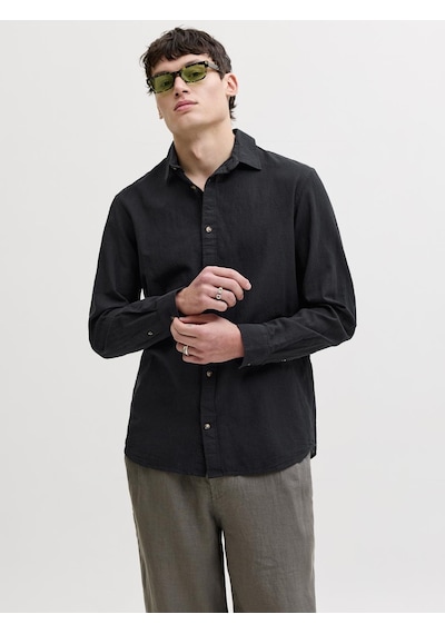 Jack & Jones Erkek Uzun Kollu Gömlek - Summer - 12289174 Siyah