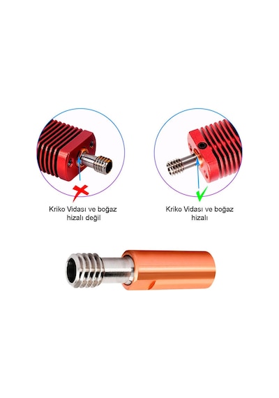 Koodmax MK8/CR10 Titanyum Alaşımlı Barel - M7x27MM - 4.1MM