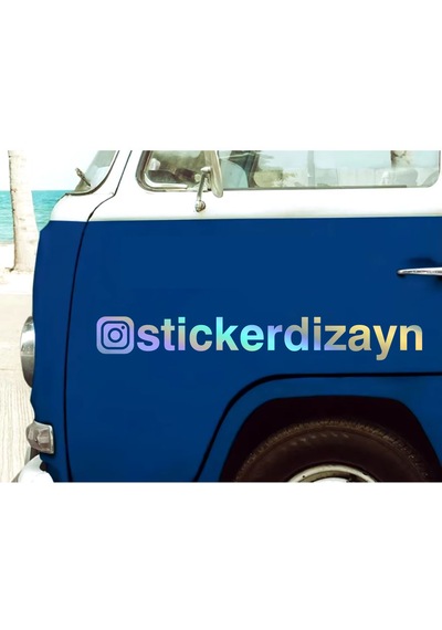 İnstagram Kişiye Özel Sosyal Medya Instagram Araba Oto Motosiklet Sticker 00926 25 Cm