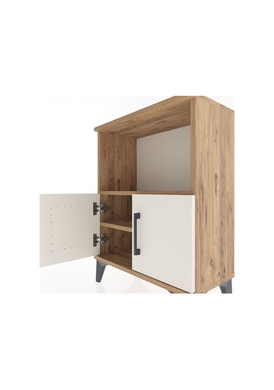 Arges Komodin Tek Raflı Tek Çekmeceli 60x30x80 Çam-aytaşı Çam