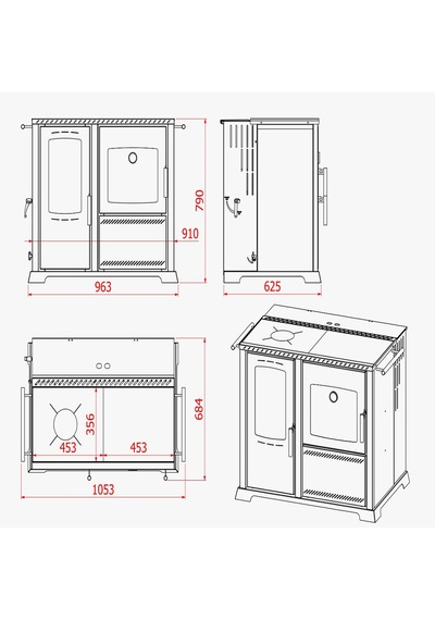 Baba's Bbq Pelet Ve Odun Sobası-Safir Kuzine Modeli 10 Kw