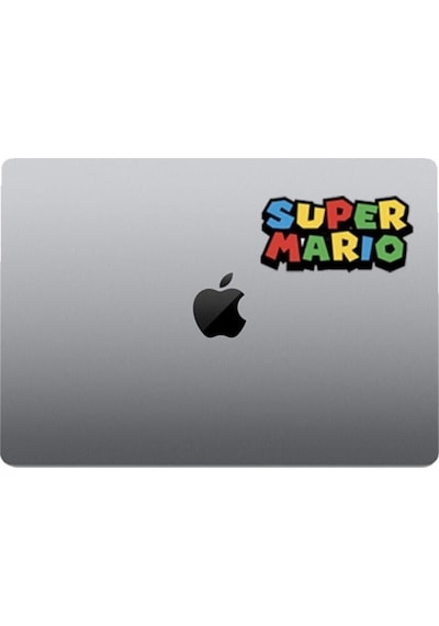 Super Mario Logo Sticker Motor, Kask, Laptop, Araba Sticker 13x6cm