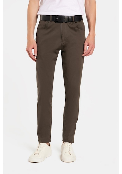 Tudors Erkek Regular Fit Rahat Kesim Mevsimlik Kanvas Haki Pantolon-34479 Haki