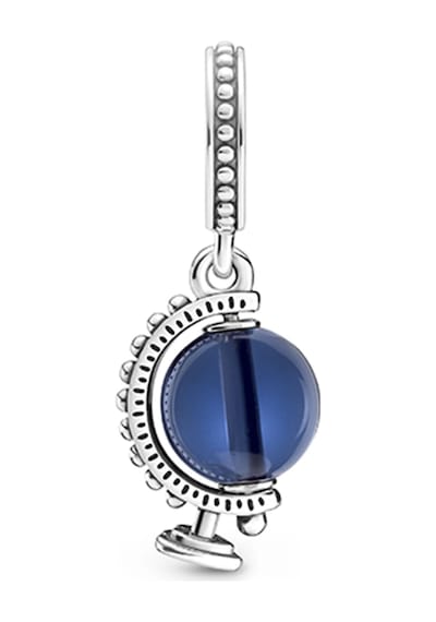 Nur Silver Dönen Dünya Küresi Gümüş Charm Nur-bl00311