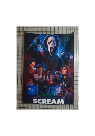 Owl Bag Scream Film Afis Desenli Tasarım Duvar Halisi