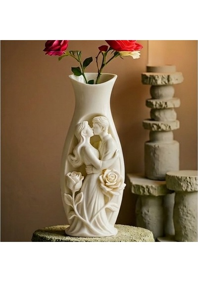 Aşk Temalı Vazo Silikon Kalıp 11x5 Cm