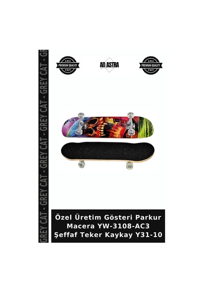 Özel Üretim Gösteri Parkur Macera Yw-3108-ac3 Şeffaf Teker Kaykay Y31-10