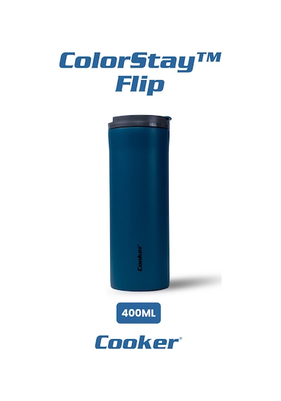 Cooker Colorstay Flip 400 Ml Paslanmaz Çelik Bardak Termos Ckr2041 Lacivert