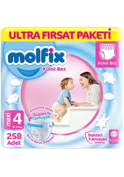 Molfix Külot Bebek Bezi 4 Beden Ultra Fırsat Paketi 86 3 258 Adet 3'lü