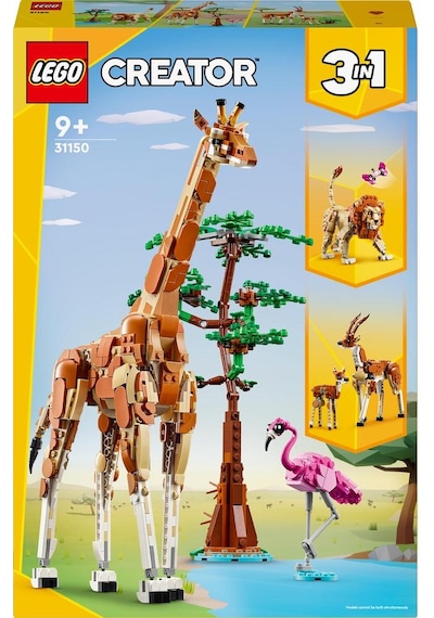 LEGO® Creator 3'ü 1 Arada Vahşi Safari Hayvanları 31150 - Yaş ve Üzeri Çocuklar İçin Yaratıcı Oyuncak Yapım Seti  (780 Parça)