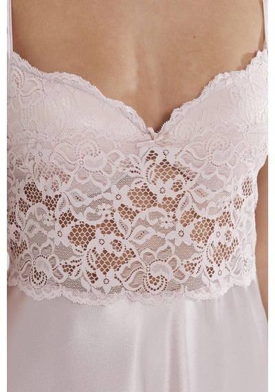Pierre Cardin Saten Dantelli Gecelik - 627 Pudra Pierre Cardin Saten Dantelli Gecelik - 627 Pudra