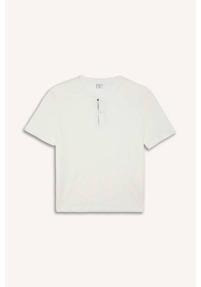 Defacto %100 Pamuk New Regular Fıt 2li Şortlu Pijama Takımı H8680ax26smwt34 Beyaz-wt34
