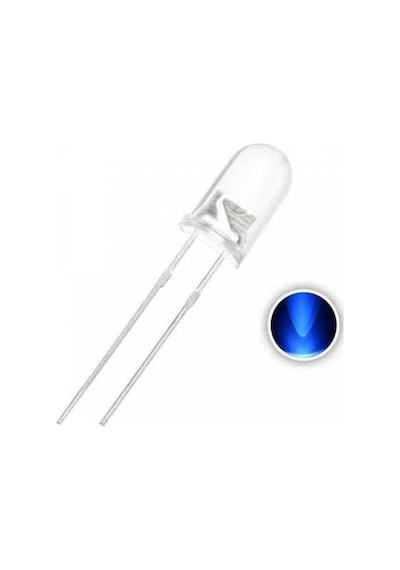 Buharaelektronik 5 MM Led Mavi - Şeffaf 10 Adet