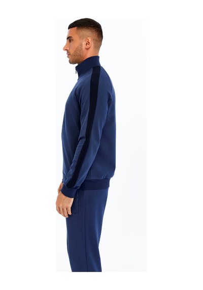 AR-MA Arma Erkek Slim Fit Reglan Kollu Fleto Cepli Tam Fermuar Dik Yaka Interlok Sweatshirt K30324989602 İndigo-i1