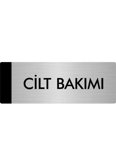 Metal Yönlendirme Levhası, Departman Kapı Isimliği Cilt Bakımı 5x20 Cm Gümüş Renk