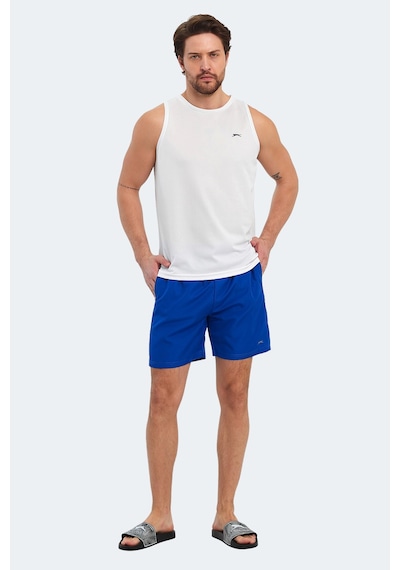 Slazenger Rabı In Erkek Cepli Deniz Şortu Saks Mavi Mayo Saks Mavi