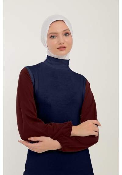 Sonbaharmoda Kadın Sıfır Kollu Yarım Balıkçı Yakalı Penye Likralı Body - Lacivert Lacivert Sonbaharmoda Kadın Sıfır Kollu Yarım Balıkçı Yakalı Penye Likralı Body - Lacivert Lacivert