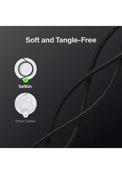 Belkin Cab025hq1mbk Boostcharge Pro 240w Usb-c To Usb-c Örgülü Kablo 1m - Siyah