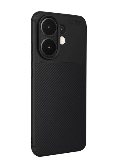 Newface Vivo V60 5g Auto Focus Karbon Kapak - Siyah