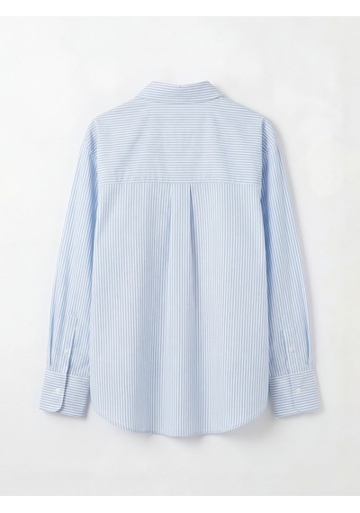 Lcw Everyday Mavi Çizgili Poplin Kadın Gömlek