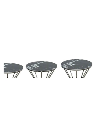 Brc Kum Saati Zigon Siyah Mermer Model Metal Çelik Platin Renk Kaplama El Yapım