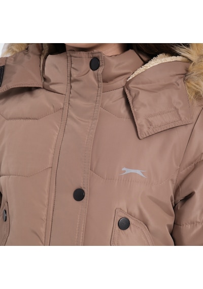 Slazenger CAMRON Çocuk Kapüşonlu Bej Mont & Kaban
