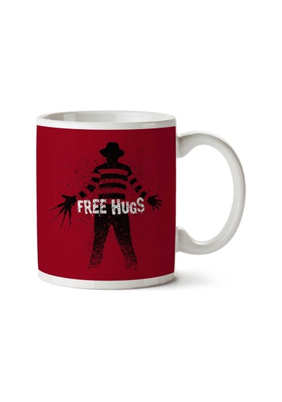 Nightmare On Elm Street Freddy Krueger Free Hugs İki Tarafı Baskılı Kupa Bardak Çok Renkli