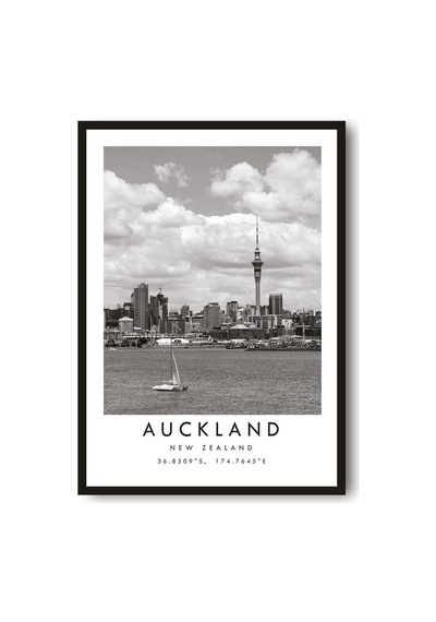 Auckland, Yeni Zelanda Baskı: Şehir Manzarası Fotoğrafı