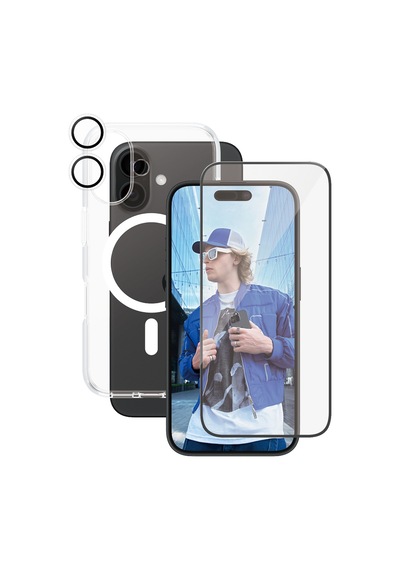 Care By Panzerglass Flagship Apple Uyumlu iPhone 16 3'lü Çerçeve Aparatlı Çerçeve Aparatlı Telefon Koruma Seti