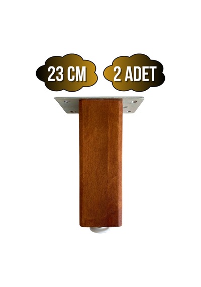 Kale Ayarlı Ahşap Ayak Mobilya Masa Ve Dolap Ayağı Ceviz Kayın/gürgen Ağacı 23cm 2 Adet Ceviz