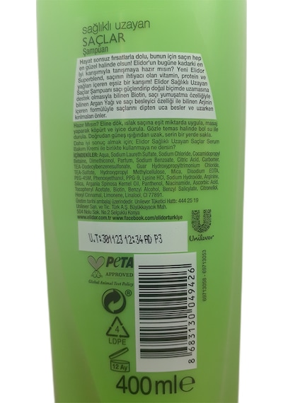Sağlıklı Uzayan Saçlar İçin Şampuan 400 Ml X 5 Adet
