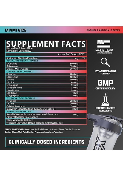 Nutrex Research Outlift Clinical Pump Preworkout With Creatine Eaa Amino Acid Complex 630 Gr Karışık