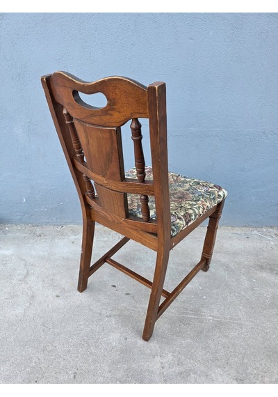 Vintage Masif Ahşap Yemek Sandalye 1 Adet Ac03 Çok Renkli