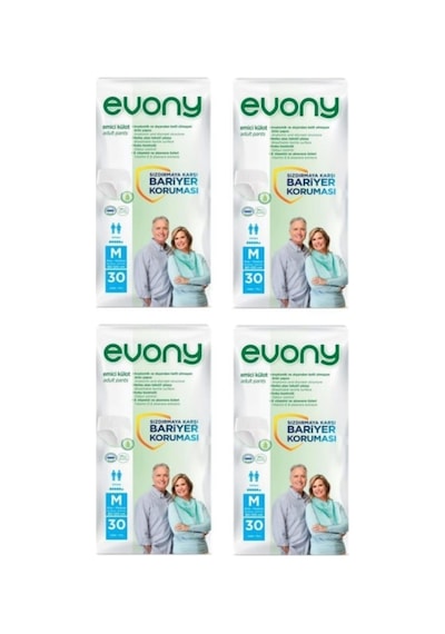 Emici Külot 30'lu 120 Adet Medium Unisex 4 Paket 1koli Tek Ebat