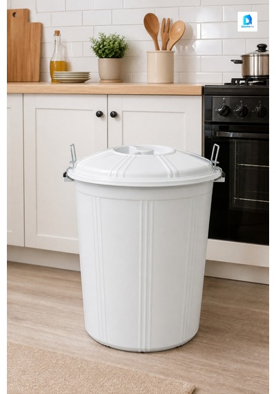 Kilitli Çöp Kovası 70 L Plastik 45 X 51 X 45 Cm