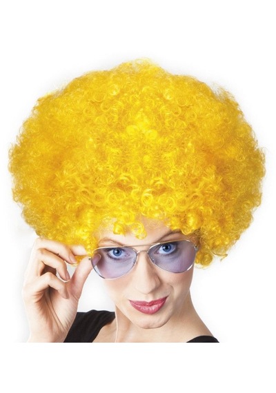 Sarı Renk Kıvırcık Afro Bonus Peruk Tgdrtgse3cr8t55v8yg Çok Renkli