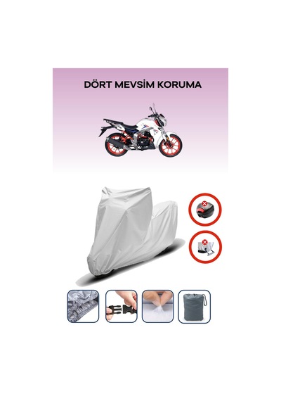 Falcon Shark 188 Uyumlu Gri Motosiklet Brandası Arka Çanta Uyumsuz
