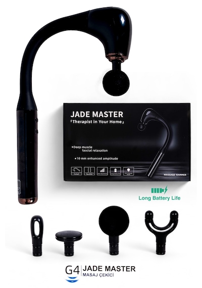 Jade Master Masaj Çekici Portatif Masaj Tabancası Siyah