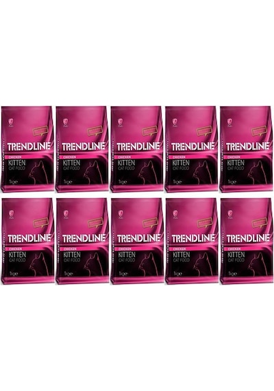 Trendline Kitten Tavuklu Yavru Kedi Maması 10 x 1 KG