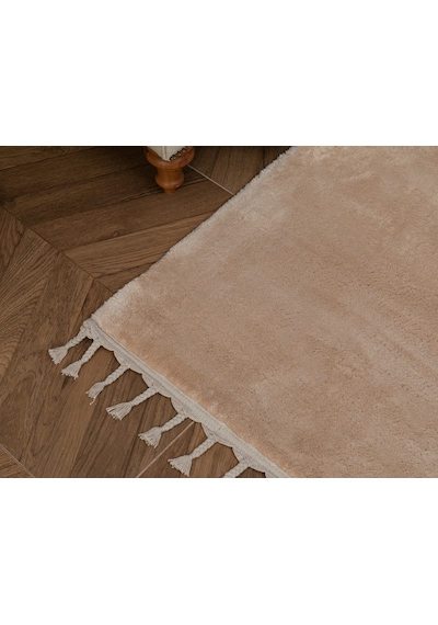 Madame Coco Carol Saçaklı Halı - Vizon - 80x300 Cm 8684427051573 Toprak 80 X 300 Vizon
