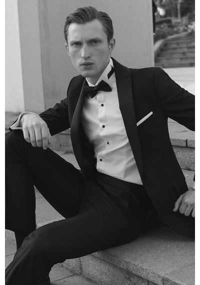 Ac&Co / Altınyıldız Classics Erkek Sıyah Slim Fit Dar Kesim Mono Yaka Balıksırtı Desenli Smokin Damatlık Sıyah Siyah Ac&Co / Altınyıldız Classics Erkek Sıyah Slim Fit Dar Kesim Mono Yaka Balıksırtı Desenli Smokin Damatlık Sıyah Siyah