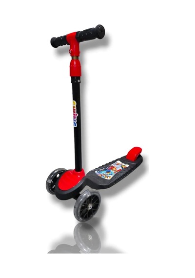 3 Tekerlekli Led Işıklı Çocuk Scooter Kırmızı