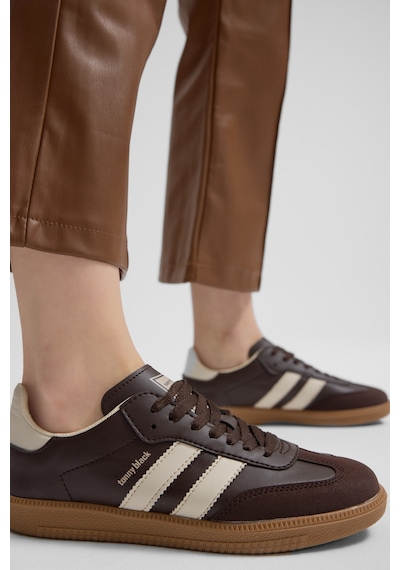 Tonny Black Termo Taban Yanı Şeritli Bağcıklı Unisex Kahve Bej Spor Ayakkabı Tbzer020 Kahverengi - Bej