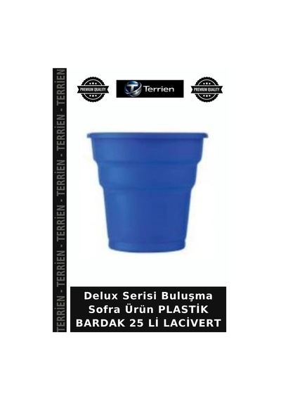 Delux Serisi Buluşma Sofra Ürün Plastik Bardak 25 Li Lacivert