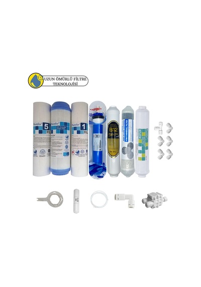 Purefer Açık Kasa Çift Sedimentli Sertifikalı 7li Filmtec Dupon Mebran 4lü Mineral+b12 Alkali