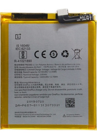 Oneplus 6 A Kalite Pil Batarya / Blp-657 / 3300 Mah Gns26112333